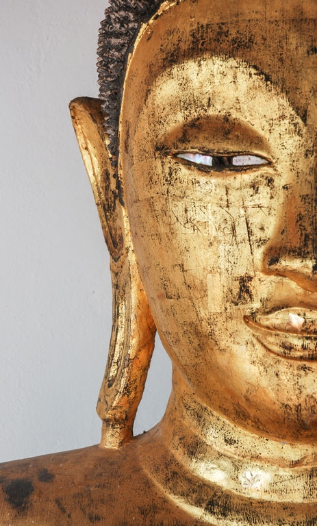 Gold Buda Figürlü Etnik Yağlı Boya Tablosu